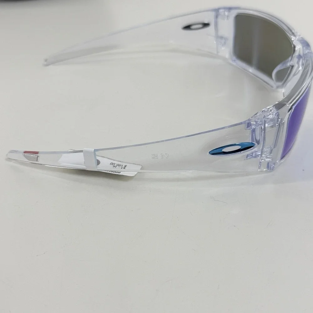 Oakley Sunglasses Heliostat OO9231-0761 Clear Frames Prizm Sapphire Lenses NEW
